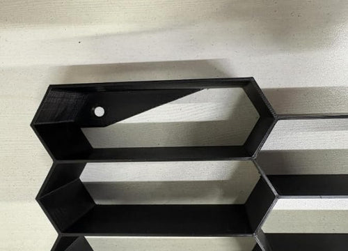 Apnatva 10-Car Hexagon Wall Rack Compatible with Hot Wheels Stand & 1:64 Die-Cast Cars | Stackable Wall Car Display Organizer with Side Guards & Screw Slot | Home & Office Decor (NO CAR INCLUDED)