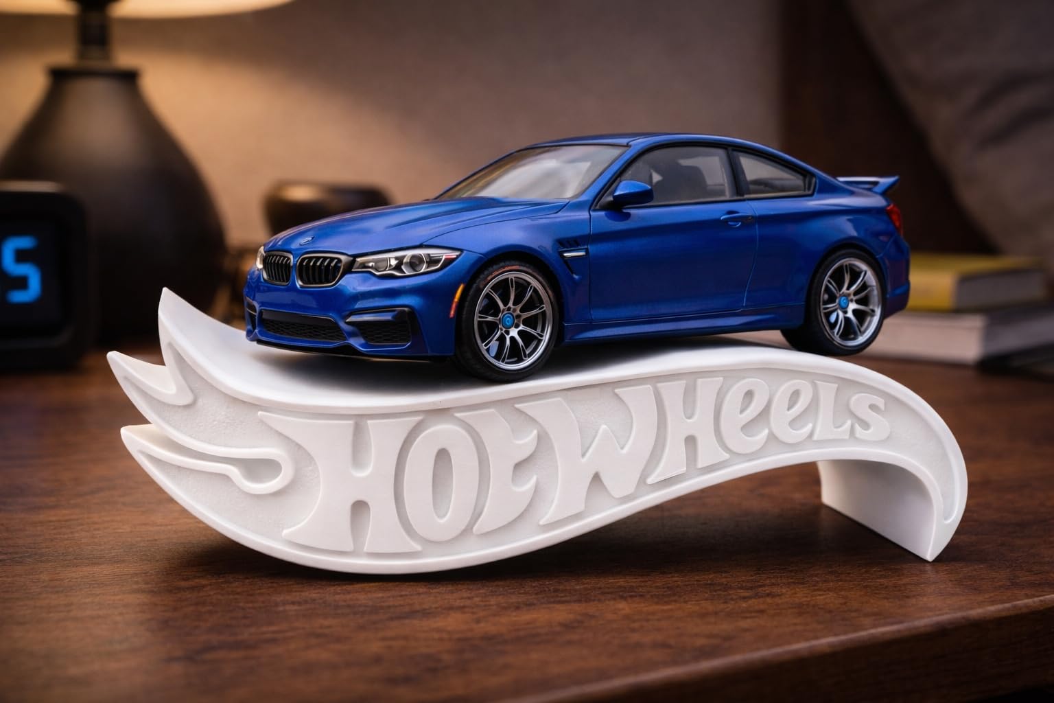 Apnatva 1:64 Diecast Car Display Shelves | Table Stand Toy Car Stand for Kids & Collectors | Black Steel Mini Car Rack for Home & Office Decor | (Pack of 5) (No Car Included) (White)