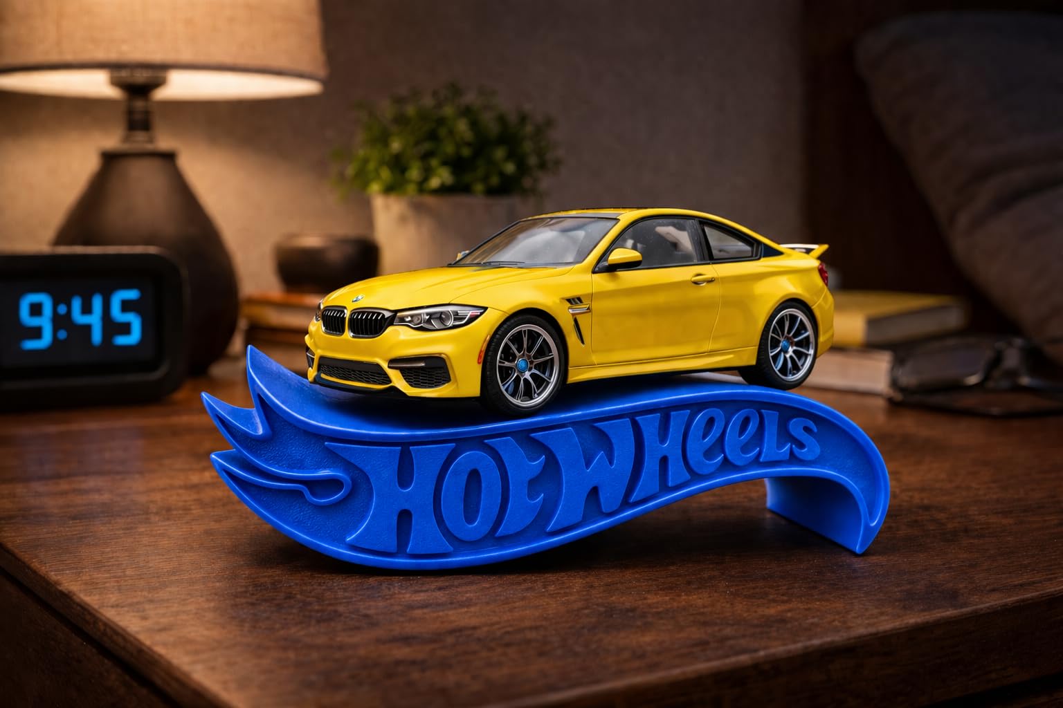 Apnatva 1:64 Diecast Car Display Shelves | Table Stand Toy Car Stand for Kids & Collectors | Black Steel Mini Car Rack for Home & Office Decor | (Pack of 5) (No Car Included) (Blue)