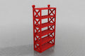 Apnatva 6-Car Display Rack – Premium Matte Black Tabletop Organizer with Tire Slots & Side Guards for 1:64 Scale Diecast Cars (Hot Wheels, Matchbox, Tomica,)(NO CAR INCLUDED) (Red)