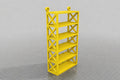 AApnatva 6-Car Display Rack – Premium Matte Black Tabletop Organizer with Tire Slots & Side Guards for 1:64 Scale Diecast Cars (Hot Wheels, Matchbox, Tomica,)(NO CAR INCLUDED) (Yellow)